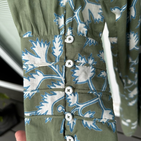 Mirth Vienna High Neck Midi Dress, Fig Leaf - Picture 5 of 12